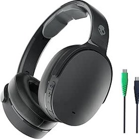 Resim Skullcandy Hesh ANC kulak üstü gürültü önleyici kablosuz kulaklık, şarj kablosu, 22 saat pil, mikrofon, iPhone Android ve Bluetooth cihazlarıyla çalışır - gerçek siyah 