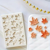 Resim 1 adet Sonbahar Akçaağaç Yaprağı Silikon Kalıp Reçine Dökümü ve El Sanatları için - Dayanıklı, Çok Yönlü Aracı ile Karmaşık Damar Tasarımlı DIY Projeler için, Beyaz Silikon Malzeme, Mevsimlik Ev Dekoru | Dekoratif El İşi | Esnek Silikon Kalıp, Silikon Reçine Kalıpları 