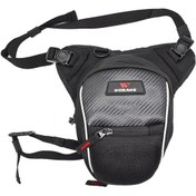 Resim Suntek Motosiklet Bisiklet Bacak Uyluk Çantası Cep Fanny Bel Siyah 