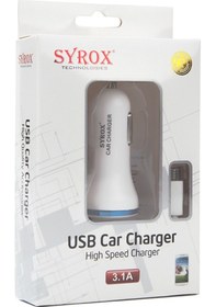 Resim Syrox C37 Araç Şarj Aleti 3.1A Sabit Micro Usb Kablo + Usb Port B 