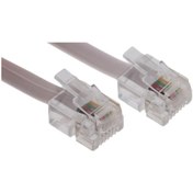 Resim Yassı Telefon Kablosu - Rj11 - 2 Pin - 40 Metre - Gri 