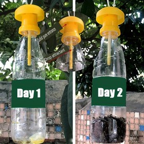 Resim 6 adet Meyve Sineği Tuzakları - Plastik, Pil Gerektirmez, Bitkiler ve Meyveler için Kolay İzleme Bahçe Zararlı Yakalayıcıları, Ev ve Çiftlik Kullanımı için Mükemmel, Bitki Bahçesi Koruma|Plastik Yapı|Dayanıklı Plastik 