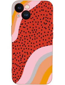 Resim mooodcase Iphone 13 Uyumlu Çikolatalı Çilekler Desenli Kamera Lens Korumalı Darbe Emici Silikonlu Lansman Kılı 