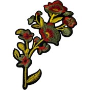 Resim Aplike Ütü Ile Yapışan Büyük Çiçek Sarı Arma 12X6 cm 