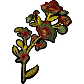 Resim Aplike Ütü Ile Yapışan Büyük Çiçek Sarı Arma 12X6 cm 