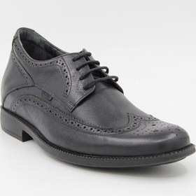 Resim Kıng Paolo 8597 Erkek 7cm Topuk Dolgulu Klasik Ayakkabı - Siyah-siyah 