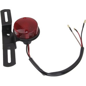 Resim Youtek Harley Uyumlu Cafe Racer Motosiklet Arka Fren Ve Dur Işık Lambası - Kırmızı 