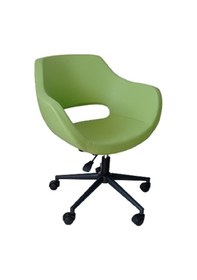 Resim Bilgisayar Sandalyesi Çalışma Koltuğu Siyah Metal Ayaklı Yeşil Re 