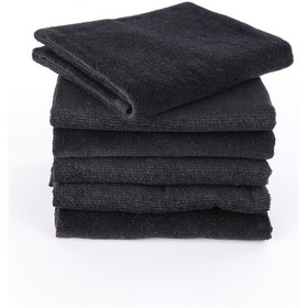 Resim 6 Adet Mutfak Havlusu El Yüz Havlusu Siyah 