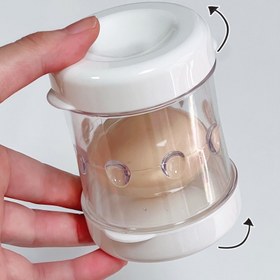 Resim Otomatik Yumurta Soyucu - Elde Tutulan Haşlanmış Yumurta Kabuk Temizleyici, Dayanıklı Plastik Mutfak Alet, Salatalar İçin Yumurta Çalkalayıcı, Açık Hava Güvenli, Şarj Edilemeyen, Kapak Dahil, Pil Gerektirmez 