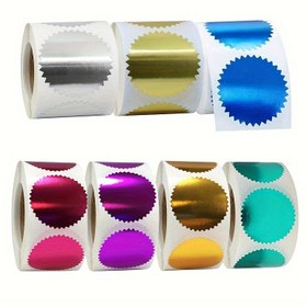 Resim 250 Etiket/rulo, Çelik Mühür Etiketleri 50mm Dişli Kabartmalı Etiketler, Ödül Sertifikaları Etiketleri 