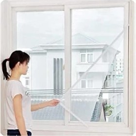 Resim Cırt Bantlı Yapışkanlı 100CM x 150CM Kesilebilir Pencere Sinekliği 