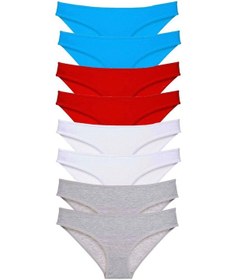 Resim 8 Adet Süper Eko Set Likralı Kadın Slip Külot 530 Çok Renkli 