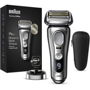 Resim Braun 9 Pro 9417 3 Döner Başlıklı Şarjlı Islak\u002FKuru Sakal Kesme Makinesi 