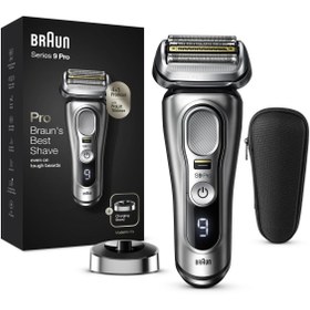 Resim Braun 9 Pro 9417 3 Döner Başlıklı Şarjlı Islak\u002FKuru Sakal Kesme Makinesi 