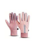Resim Fastbuy Willowhaven Kadın Kışlık Pembe Termal Eldiven, Akıllı Telefon Dokunmatik, Su Geçirmez, Yıkama Eldivenleri 