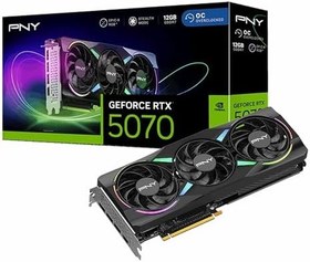 Resim PNY GeForce RTX 5070 12GB ARGB OC GDDR6X 192-Bit, DLSS 4, Ray Tracing, PCIe 5.0, 1440p/4K Oyun Kartı Ekranı - VCG507012TFXXPB1-O 