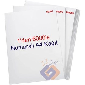 Resim 1 Den 6000 E Numaralı A4 Fotokopi Kağıdı 