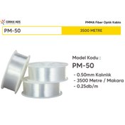 Resim 0.50mm 3500 METRE PMMA UÇTAN IŞIMA FİBER OPTİK AYDINLATMA KABLOSU 