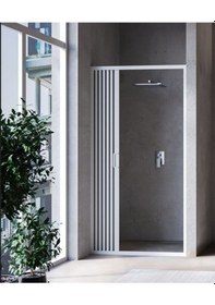 Resim Duşakabin Sola Açılır 100 CM Beyaz 