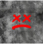 Resim Cloud011 Kırmızı Su Geçirmez Üzgün Yüz Çıkartması Matkap Motor Kask Laptop 