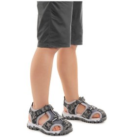 Resim Kiko Kids Erkek Bebek Sandalet Arz 2399 Gri Kamuflaj Gri 