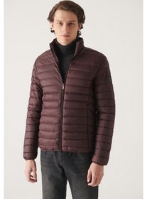Resim Avva Erkek Bordo Dik Yaka Lightweight Rüzgar Geçirmez Comfort Fit Rahat Kesim Şişme Spor Mont E006000 