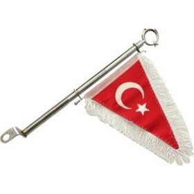 Resim Motorsiklet Bayrak Direği Makam Bayrağı Flama Bayrak 