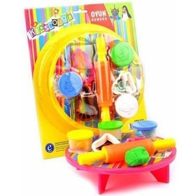 Resim Play Dough Oyun Hamur Seti 3 Renk Hamur Ern-003 3 Hamur 1 Sofra 1 
