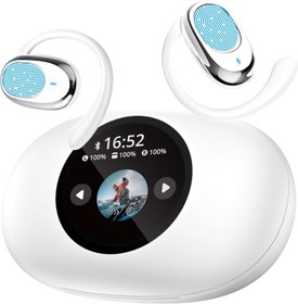 Resim AI Çeviri Kulaklıkları - LCD Dokunmatik Ekranlı Gerçek Zamanlı Dil Tercümanı, iPhone ve Android için Bluetooth Kulaklıklar, Seyahat ve İş için Anında Dil Çeviri Cihazı 