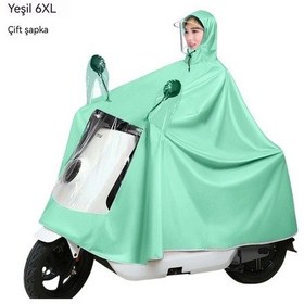 Resim Motosiklet Yağmurluk Panço Kalınlaşır Ve Yağmur Geçirmez Çift Erkek Ve Kadın Genel Panço Siyah - Sarı 