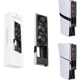 Resim Ps5 Slim Ve Pro Uyumlu Rgb Li Soğutucu Fan Jys-p5228 