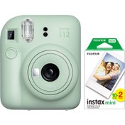 Resim Instax mini 12 Yeşil Fotoğraf Makinesi ve 20'li mini Film 