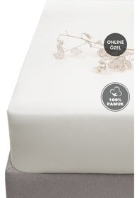 Resim Yataş Softy Çift Kişilik %100 Pamuk Lastikli Penye Çarşaf - Krem 