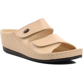 Resim Ayakmod 15.009 Bej Kadın Dolgu Topuk Terlik 001 