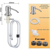 Resim Silver-bset-2pcs Paslanmaz Çelik Sıvı Sabunluk Pompası Mutfak Lavabo El Basınçlı Sıvı Dağıtıcı Mutfak Donanım Aksesuarları 