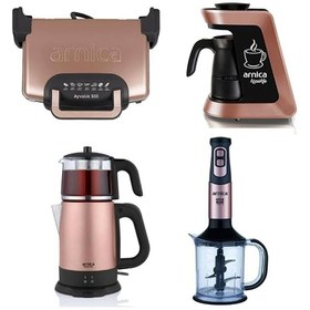 Resim Arnica ST90012 Rose Eko 4'lü Elektro Çeyiz Seti 