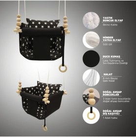 Resim Sallansana Siyah Yıldız Kombin Dream Swing Salıncak 