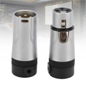 Resim Vkemall Kompakt Altın Kaplı 3 Pin Xlr Bağlayıcı - 90 Açı Ayarlanabilir Erkek/dişi Welding Soketi - 3.0-6.5mm Kablolar İçin Mikrofon/dmx Uyumlu 
