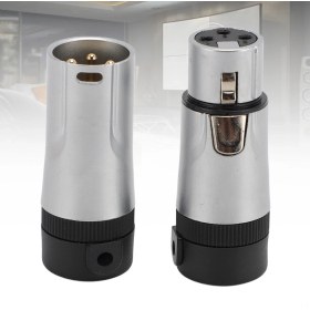 Resim Vkemall Kompakt Altın Kaplı 3 Pin Xlr Bağlayıcı - 90 Açı Ayarlanabilir Erkek/dişi Welding Soketi - 3.0-6.5mm Kablolar İçin Mikrofon/dmx Uyumlu 