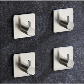 Resim Genel Markalar 4 Adet Paslanmaz Çelik Banyo Askısı / Bornoz Askısı / Havlu Askısı / Havluluk / Askılık 