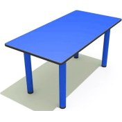 Resim Woody Life Metal Ayaklı Çocuk Mavi Dikdörtgen Masa 60X120 