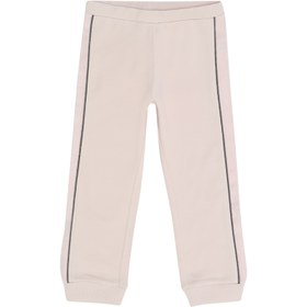 Resim Pembe Şeritli Unisex Bebek Jogger Pantolon 