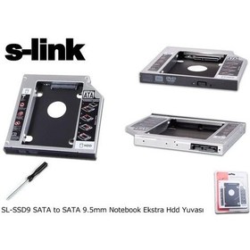 Resim S-Link Sl-Ssd9 Sata To Sata 9.5Mm Notebook Ekstra Hdd Yuvası 
