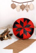 Resim Ottoman Pouffe İskandinav El Yapımı Hakiki Kuzu Derisi Bohem Bahçe Balkon Bungalov Puf Minder 60x30cm(DOLGUSUZ) 