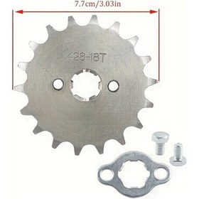 Resim Cloudstore 428 Zincir 20mm Delik 18 Diş Off Road Motor Ön Aksesuar Dişlisi 
