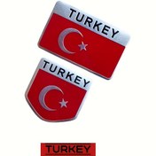 Resim 2 adet/takım Türk bayrağı Türk TÜRKİYE logosu alüminyum alaşımlı araba çıkartması araba logosu değiştirme araba işaret plakası araba logosu araba çıkartması gövde çizik çıkartması seti motosiklet metal araba çıkartması araba gövde dekorasyon çıkartması yapışkanlı arka yüzeyli yıkıcı olmayan kurulum araba motosiklet ev ofis dizüstü bilgisayar vb. kullanılabilir 
