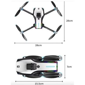 Resim D9 Akıllı Kameralı Drone 50x Zoom Fırçasız Motor Optik Akış Led Işıklı 