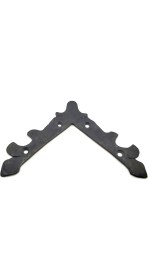 Resim Nemere Antika Tarz Dekoratif Pirinç Lale Köşe Gönye - Üst, 133X133 Mm, Oksit 