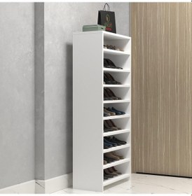 Resim Kenzlife Ayakkabılık Konevi Mat Beyaz Suntalam 140 060 30 Yirmiyedi Çift Ayakkabı Kapasitesi Arkalıksız Beyaz 